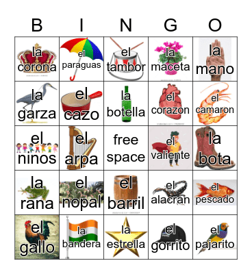 Loteria Mi Pueblito Bingo Card