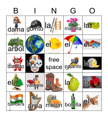 Loteria Mi Pueblito Bingo Card