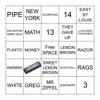 Lemon Brown Bingo Card