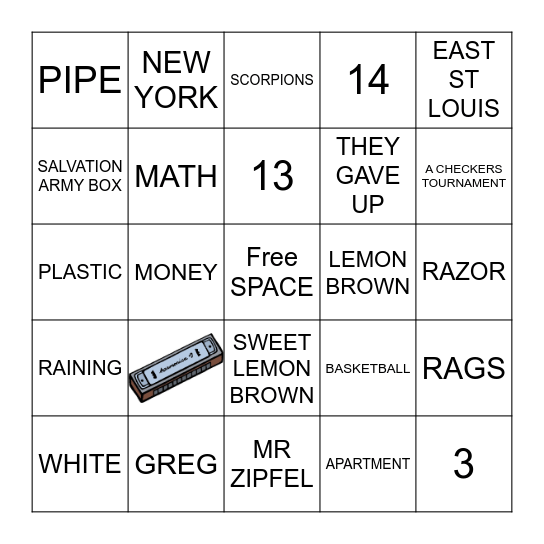 Lemon Brown Bingo Card