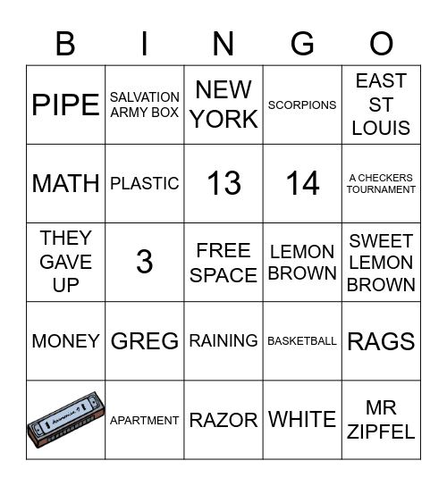 LEMON BROWN BINGO Card