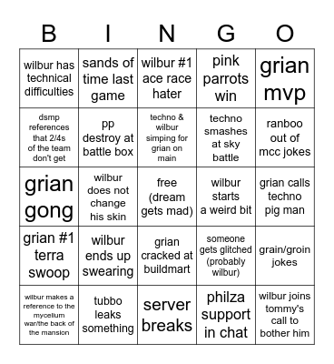 MCC PRIDE BINGO Card