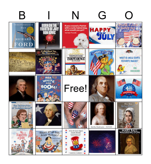 Independence Day Bingo Card