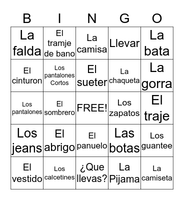 -Wags Bingo- Bingo Card