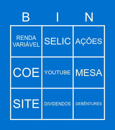 BINGO DA ATIVA Bingo Card
