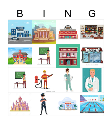 TOWN & PEOPLE Bingo Card