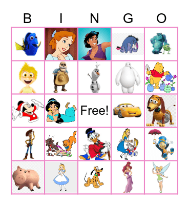 Disney Bingo Card