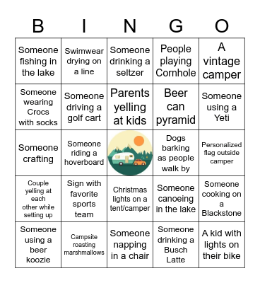 Wertenberger Camping Bingo Card