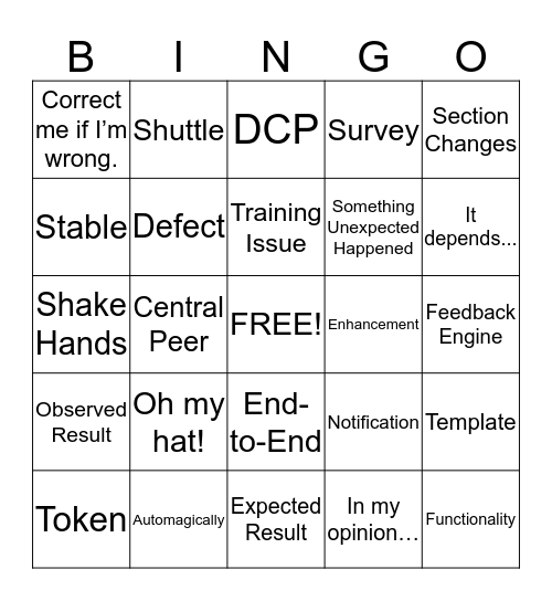 ETS Bingo Card