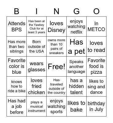 Autograph Chasers Bingo Card
