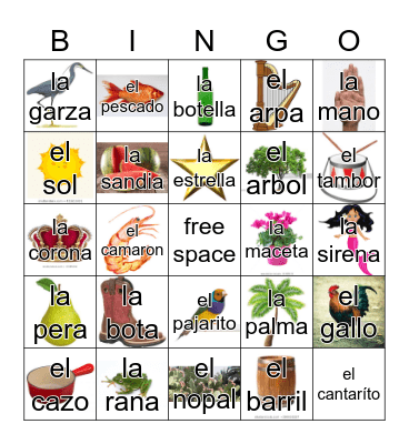 Loteria Mi Pueblito Bingo Card