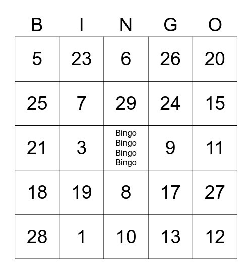 Carnavalsbingo Klavervier Bingo Card