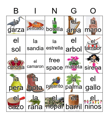 Loteria Mi Pueblito Bingo Card