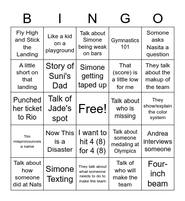 Trials 2021 Bingo Card
