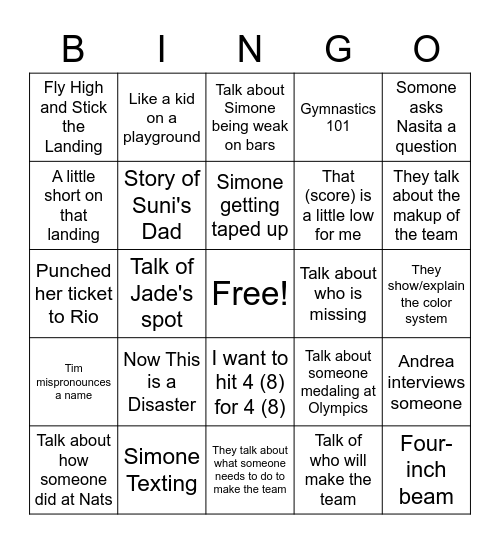Trials 2021 Bingo Card