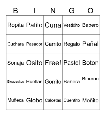 BABY Bingo Card