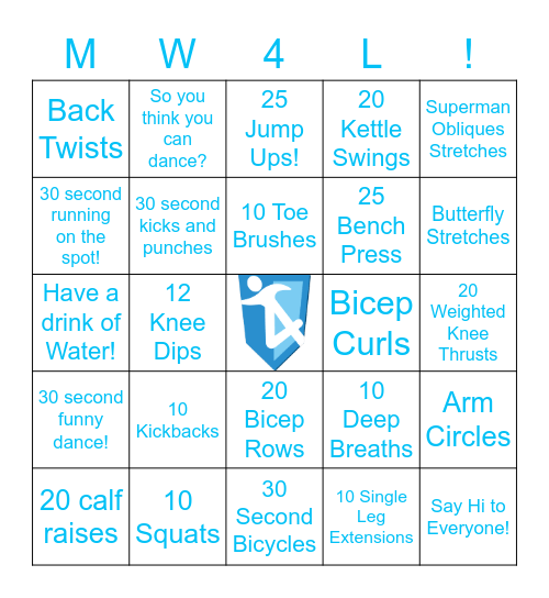 Move Well 4 Life Jump Squad June Bingo Card
