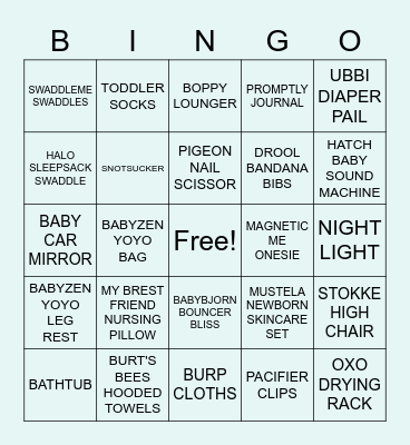 BABY CHO BINGO Card