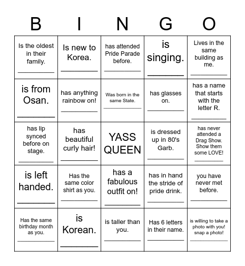 FIND SOMEONE WHO? Bingo Card