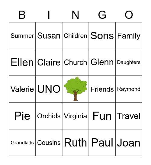 Family BINGO Card