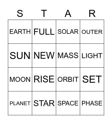 Star Bingo Card
