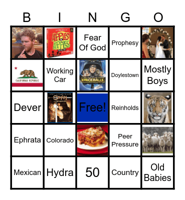 Hannah & Paul Bingo Card