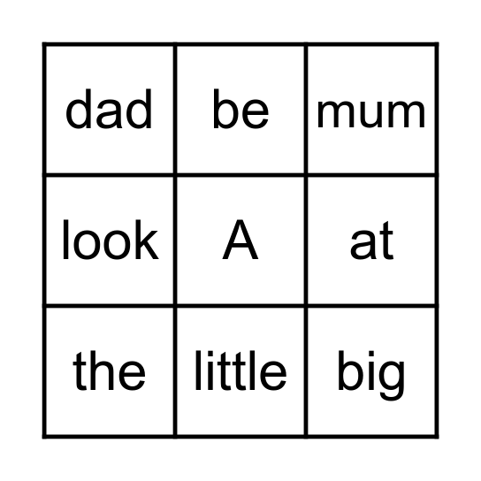 Red Level Bingo Card