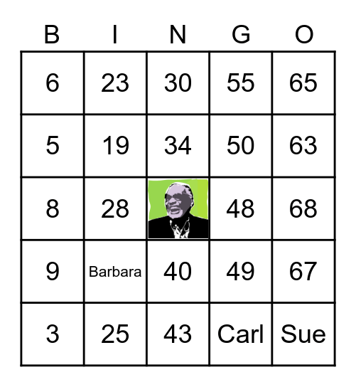 RAY CHARLES Bingo Card