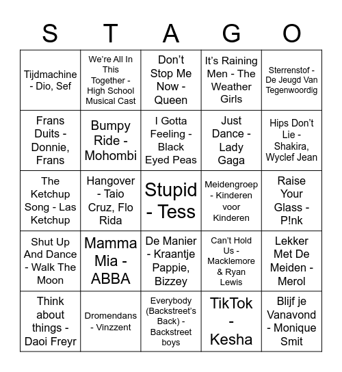 DiscoBingo! Bingo Card