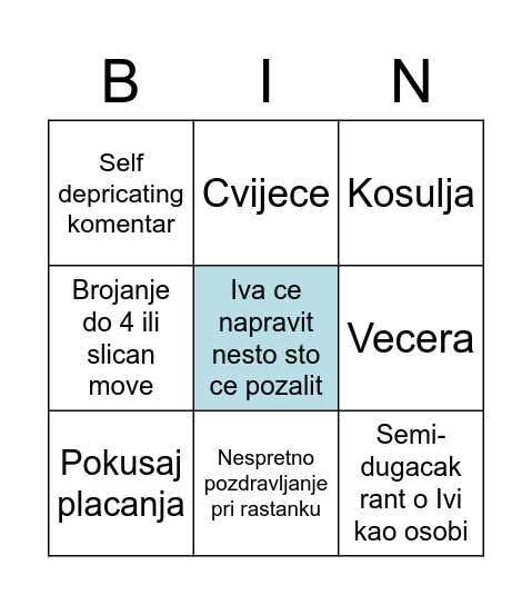 Date bingo Card