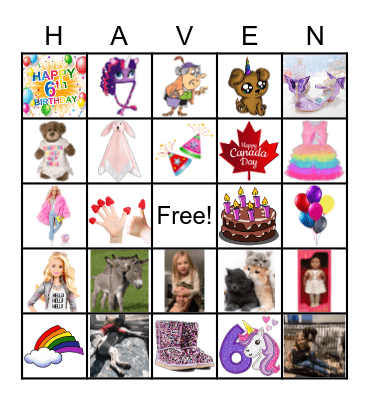 Happy Birthday Bingo Card