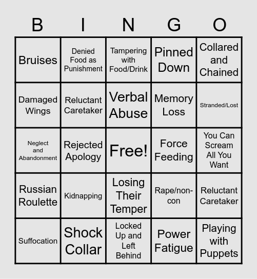Find a Happy Place Bingo Card
