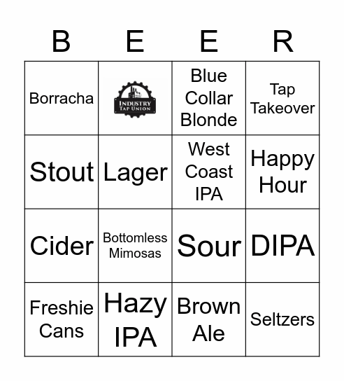 Industry Tap Union Beer Bingo Card