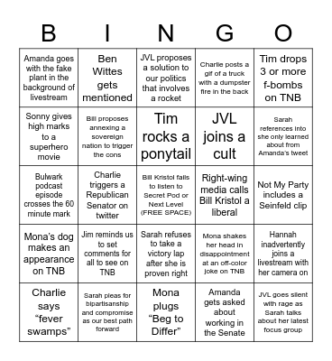 Bulwark Bingo Card