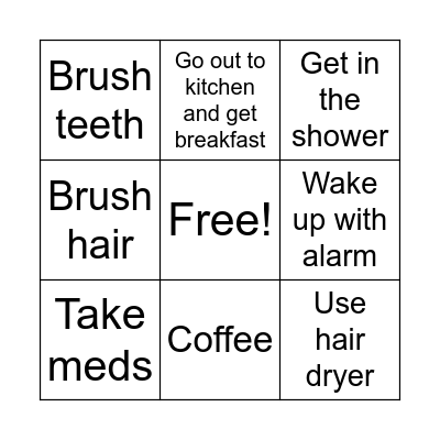 Monday Bingo Card