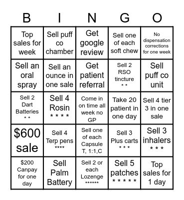 Medtender Bingo Card