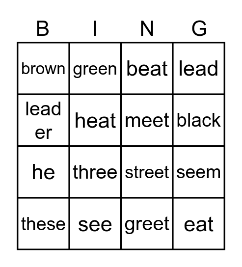 The Three Brothers Bingo Card