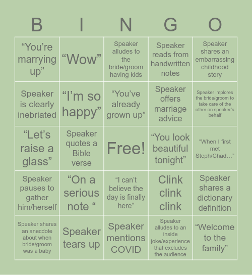 #hanaokaeverafter Bingo Card