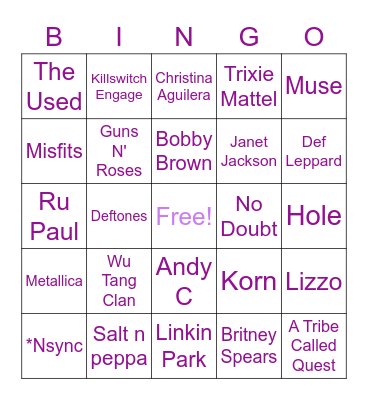 Liz and Matt's Baby Shower Bingo Card