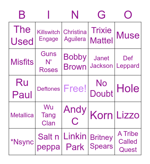 Liz and Matt's Baby Shower Bingo Card