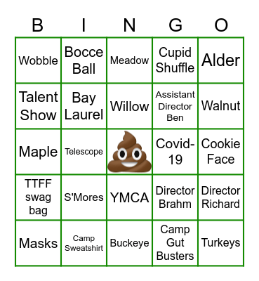 Camp Go Beyond Bingo Card