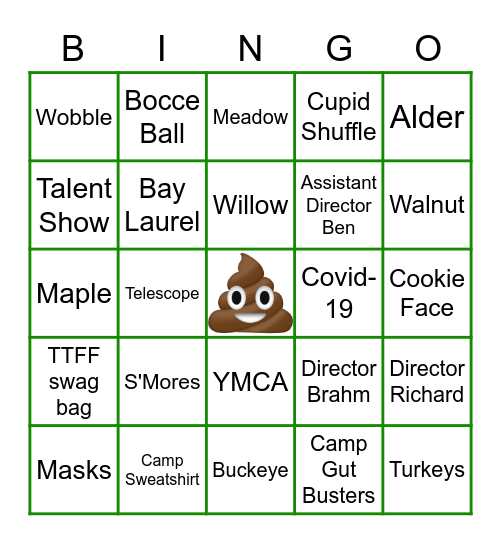 Camp Go Beyond Bingo Card