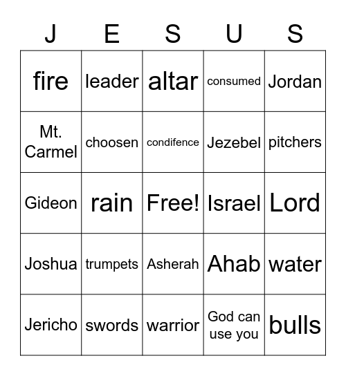 CONDIFENCE Bingo Card