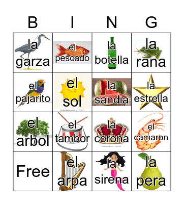 Loteria Mi Pueblito Bingo Card