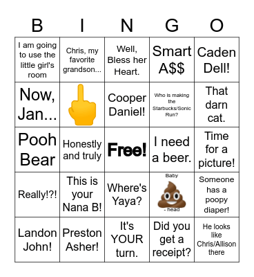 New York Visit Bingo Card