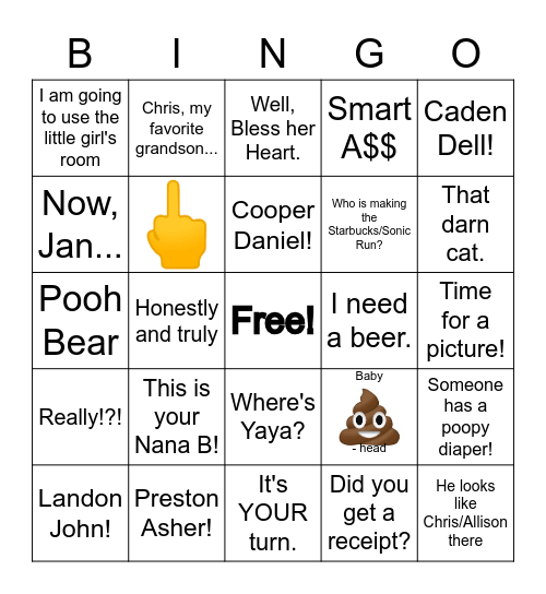 New York Visit Bingo Card