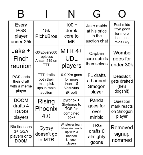 dpl s5 Bingo Card