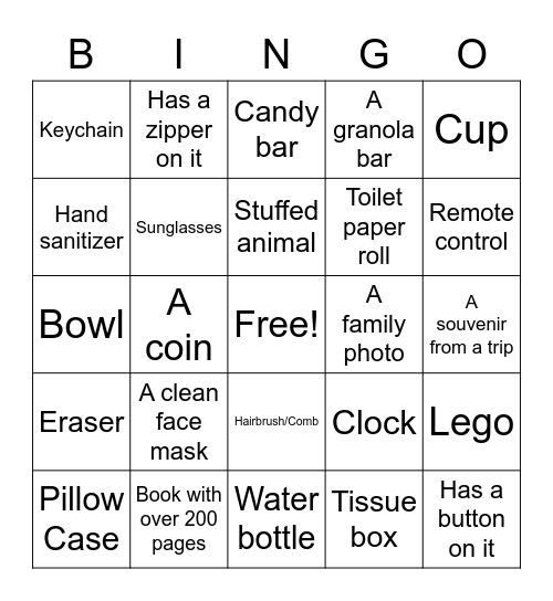 AG Scavenger BINGO Card