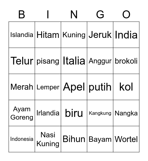 Paragon Bingo Card