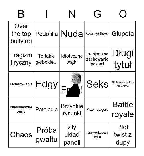 Gówniane Mangi Bingo Card